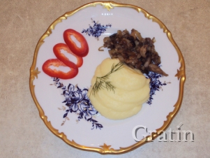 Воздушное картофельное суфле с жареными грибами