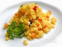 Рис с арахисом и овощами