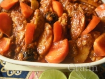 Баранина с горохом и хурмой Баранина с горохом и хурмой